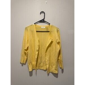 Danibe Yellow Button Cardigan M